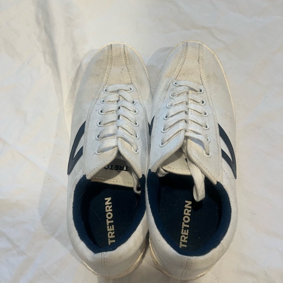Tretorn Men's Sneakers in White and Navy - Picture 3 of 5